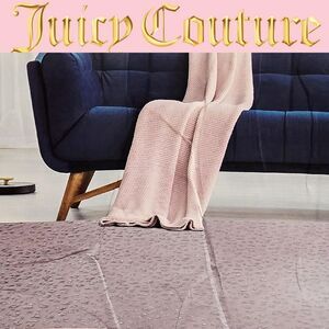 Juicy Couture Home Silver Foil Leopord Print Luxuriously Soft Plush Area Rug
